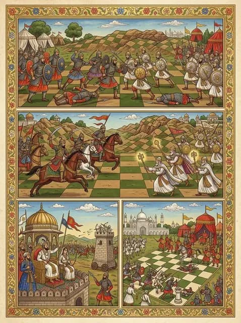 Mughal Court comic style example